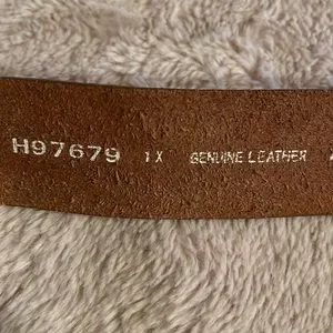 OLGA SANTINI BELT NEW BROWN LEATHER FIRE CIRCLE BUCKLE ADJUSTABLE NWT SIZE L Olga Santini Italian Leather Belt Women main image 4
